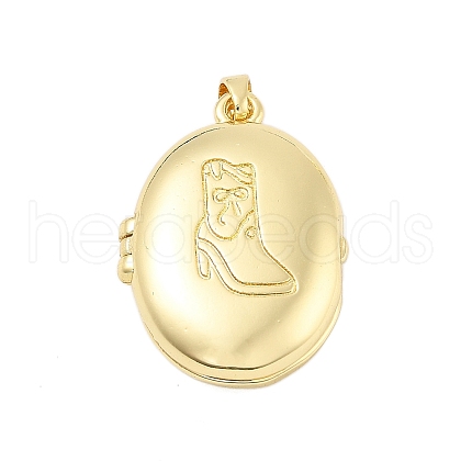 Brass Locket Pendants KK-H206-01G-02-1