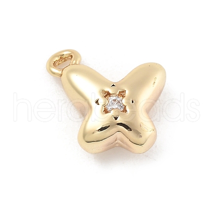 Brass Micro Pave Cubic Zirconia Pendants KK-D283-17G-1