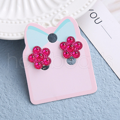 Alloy Plastic Clip-on Earrings for Kid WG9F41F-07-1