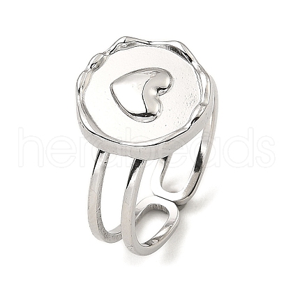 Non-Tarnish 304 Stainless Steel Open Cuff Rings RJEW-Z018-27P-1