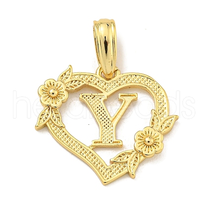 Heart Brass Pendants KK-I714-04G-Y-1