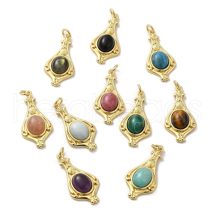 Natural Mixed Stone Pendants G-C096-03G-1