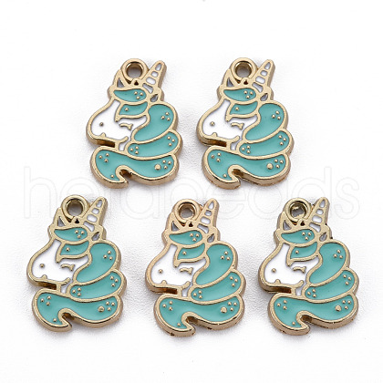 Alloy Enamel Pendants ENAM-N055-012A-NR-1