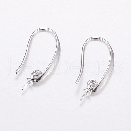 Brass Earring Hooks KK-F714-03P-1