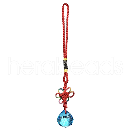 Glass Round Ball Hanging Ornaments HJEW-Z006-01A-1