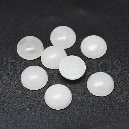 Natural White Jade Cabochons G-G788-A-11-1