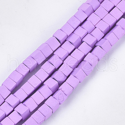 Spray Painted Non-magnetic Synthetic Hematite Beads Strands G-T116-22-09-1