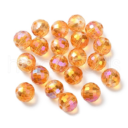 Full Rainbow Plated Glass Beads EGLA-P059-02B-FR02-1