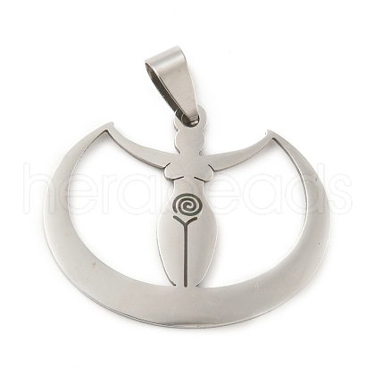 Non-Tarnish 201 Stainless Steel Pendants STAS-D190-18P-1