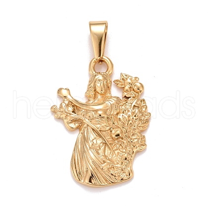Ion Plating(IP) 304 Stainless Steel Pendants X-STAS-D165-14G-07-1