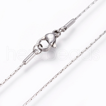 Non-Tarnish 304 Stainless Steel Coreana Chain Necklaces NJEW-L160-011P-1