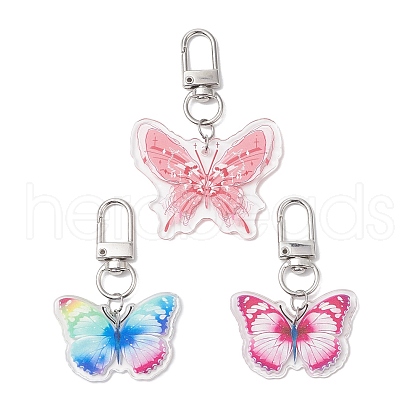 Butterfly Acrylic Pendant Decorations HJEW-JM02372-1