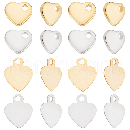 Beebeecraft 80Pcs 4 Styles 201 & 304 Stainless Steel Charms STAS-BBC0001-94-1
