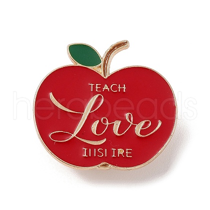 Teacher's Day Theme Rack Plating Light Gold Alloy Brooches JEWB-Z016-01KCG-11-1