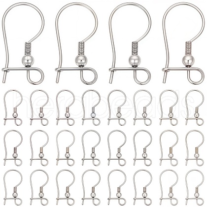 SUNNYCLUE 100Pcs 316L Surgical Stainless Steel Hoop Earring Findings STAS-SC0008-52-1