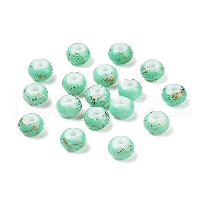Opaque Spray Painted Glass Beads X1-GLAA-G118-01I-1
