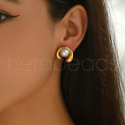 Stylish Stainless Steel Stud Earrings BF9813-3-1