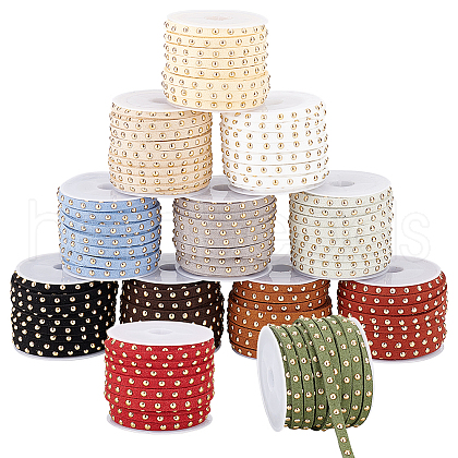   12 Rolls 12 Colors Faux Suede Cord LW-PH0002-33B-1