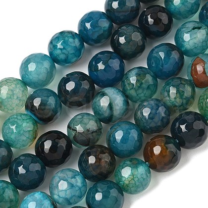 Natural Agate Beads Strands G-M437-C01-01W-1