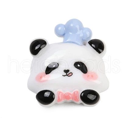 Opaque Panda Resin Cabochons CRES-P037-02B-1