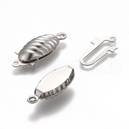 Tarnish Resistant 304 Stainless Steel Box Clasps STAS-P249-04P-1