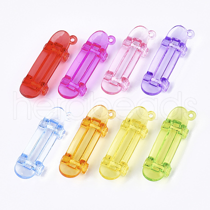Transparent Acrylic Big Pendants X-TACR-S133-008-1