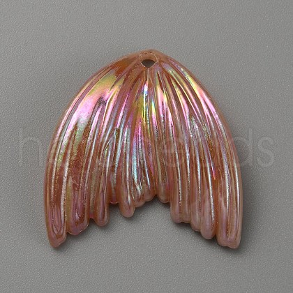 Grandient Color Opaque Resin Pendants RESI-WH0026-74J-1