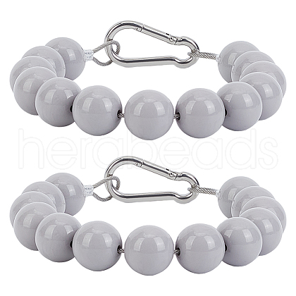 ANATTASOUL 2Pcs Acrylic & Resin Flagpole Fastening Bead Rope Safety Ring AJEW-AN0007-39-1