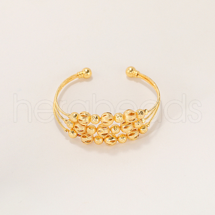 Elegant Multilayer Texture Brass Beads Cuff Bracelets TP3333-2-1