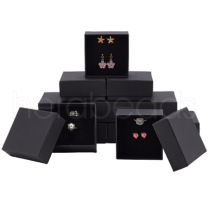 Square Cardboard Jewelry Boxes CBOX-WH0005-01A-1