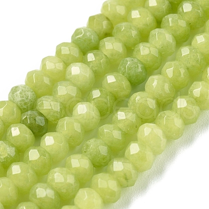 Dyed Natural Malaysia Jade Rondelle Beads Strands X-G-E316-2x4mm-41-1