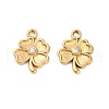 304 Stainless Steel Rhinestone Pendant STAS-U047-17G-1