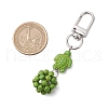 Synthetic Turquoise Beaded Round & Sea Turtle Pendant Decorations HJEW-JM03101-01-3
