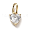 316 Stainless Steel Micro Pave Cubic Zirconia Charms ZIRC-P108-01G-D-1