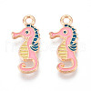 Marine Animals Alloy Enamel Pendants ENAM-T022-34C-1