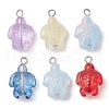 Transparent Glass Pendants PALLOY-JF02825-1
