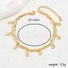 Brass Flower Charm Anklets AN0339-2-1