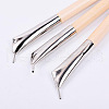 Stainless Steel Pottery Clay Sculpture Wax Tools Set AJEW-L072-56-3