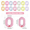 CHGCRAFT 560Pcs 7 Colors Transparent Acrylic Linking Rings MACR-CA0001-42-2