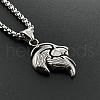 Fashionable Stainless Steel Lion Head Pendant Necklaces for Men OD7847-3