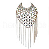 Acrylic Teardrop Alloy Tassel Chain Chest Body Chains for Beach Party FS-WGBEA58-01-2