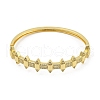 Brass Micro Pave Clear Cubic Zirconia Hinged Bangles for Women BJEW-S168-05G-3
