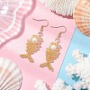 Fishbone Glass Seed Beads Dangle Earrings EJEW-MZ00439-04-2
