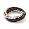 304 Stainless Steel Interlocking Flat Snake Chains Bracelet BJEW-G642-01P-2