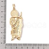 Brass Clear Cubic Zirconia Pendants KK-Z050-03G-05-3