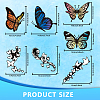 Reflective Vinyl Butterfly Car Stickers STIC-WH0022-001-2