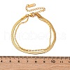 304 Stainless Steel Multi-strand Bracelet BJEW-I304-02G-4