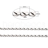 Tarnish Resistant 3.28 Feet 304 Stainless Steel Link Chains X-CHS-K002-25-2