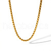 Stainless Steel Cuban Link Chain Bracelets & Necklaces Sets for Women FI8814-1-4