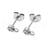 304 Stainless Steel Stud Earring Findings STAS-V003-10P-03-1